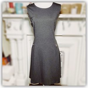 Sharagano Sleeveless Charcoal Gray Tunic Dress - EUC - Size 12